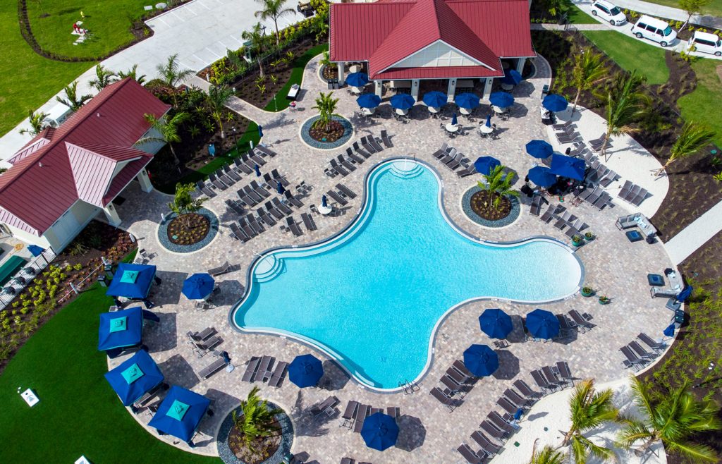 River Hall Pool Aerial