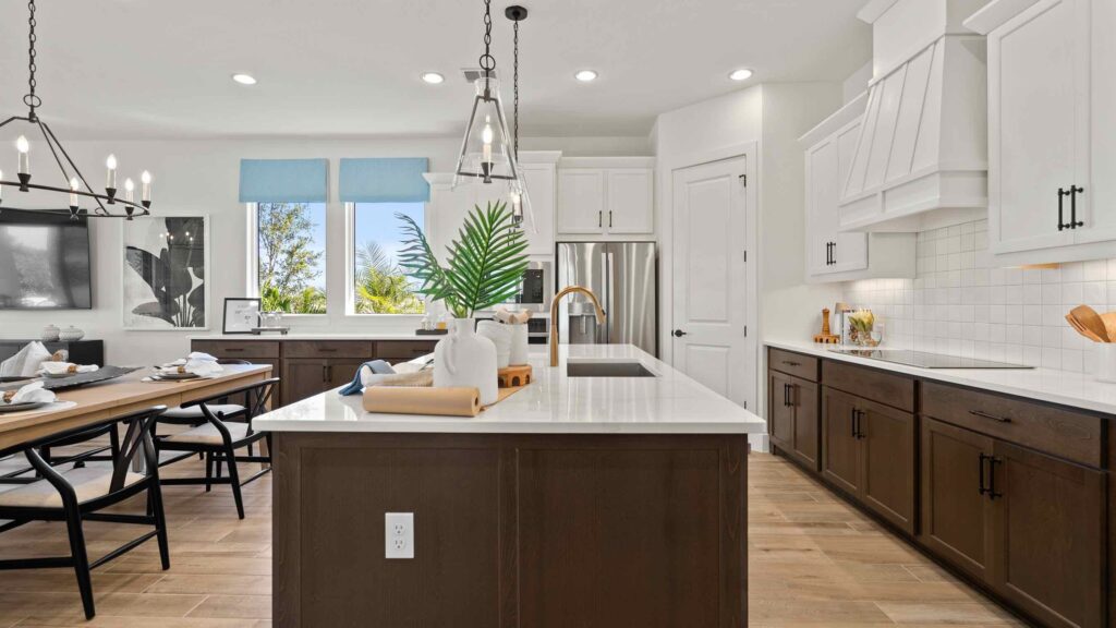 Interior photo of kitchen from Perry Homes' model home